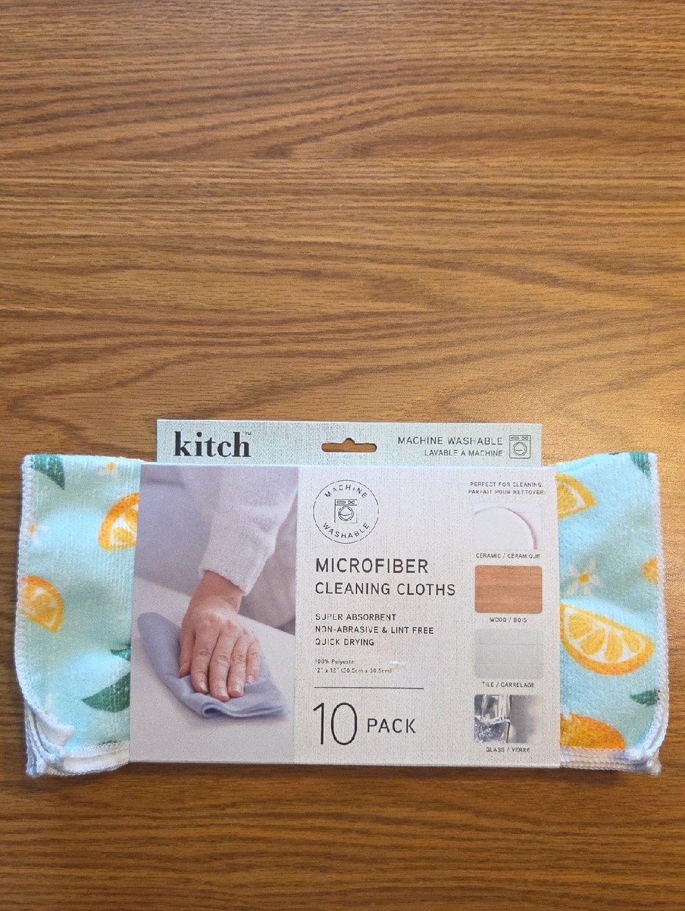 NWT "Home Essentials" 10-Pack Microfiber Cleaning Cloths